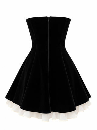 Velours Mini Elbise