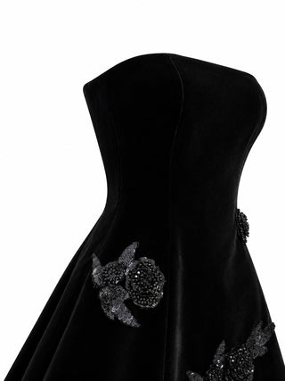 Velours Mini Elbise