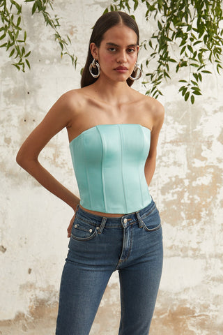 Bağcıklı Pembe Korse Top
